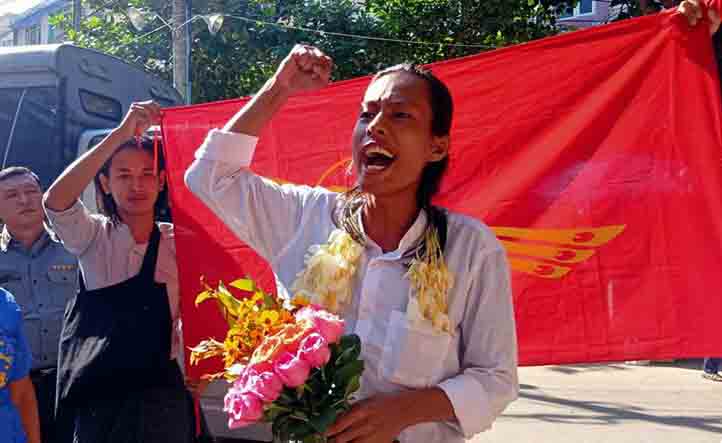 ဆဲဗင်းဇူလိုင်အခမ်းအနား ချီတက်အလေးပြုသူ ဗကသကျောင်းသားကို ထောင် ၁၅ ရက် အမိန့်ချ