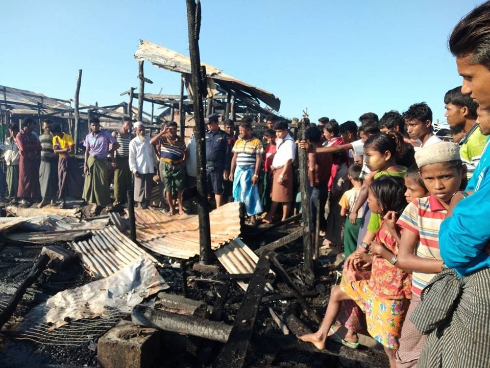 ပေါက်တောမွတ်ဆလင်ဒုက္ခသည်စခန်း မီးလောင်၊ မိန်းကလေးငယ် ၂ ဦးသေဆုံး