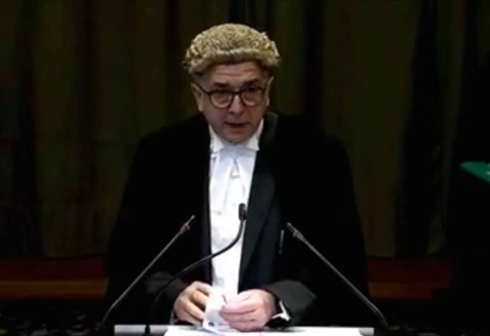 ICJ တရားရုံးတွင် ရှေ့နေ ခရစ္စတိုဖာစတိတ်ကာ၏ ထွက်ဆိုချက် 