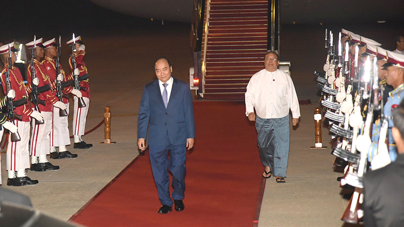 ဗီယက်နမ် ဝန်ကြီးချုပ် ငုယင်စွမ်းဖု မြန်မာနိုင်ငံသို့  ချစ်ကြည်ရေးခရီး လာရောက်   