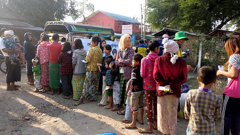 အမှိုက်ခြောက် တထုပ်နှင့် အနွေးဓာတ် လဲလှယ်ပေးသည့်အစီအစဉ် ပျဉ်းမနားတွင် ပြုလုပ်