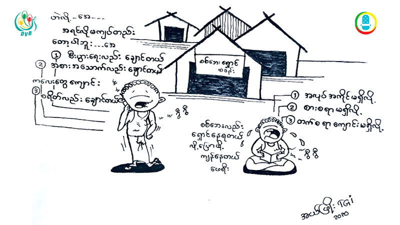 IDP ပညာရေး ဘယ်အခြေအနေမှာ ရှိနေသလဲ (ကာတွန်း)