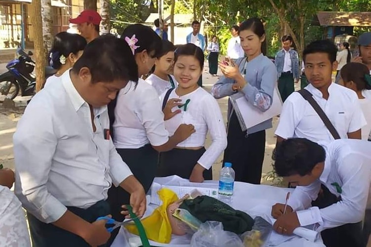 ဧရာဝတီတိုင်းတွင် ဖဲကြိုးစိမ်းလှုပ်ရှားမှု ၃ ရက်ဆက်တိုက် ပြုလုပ်
