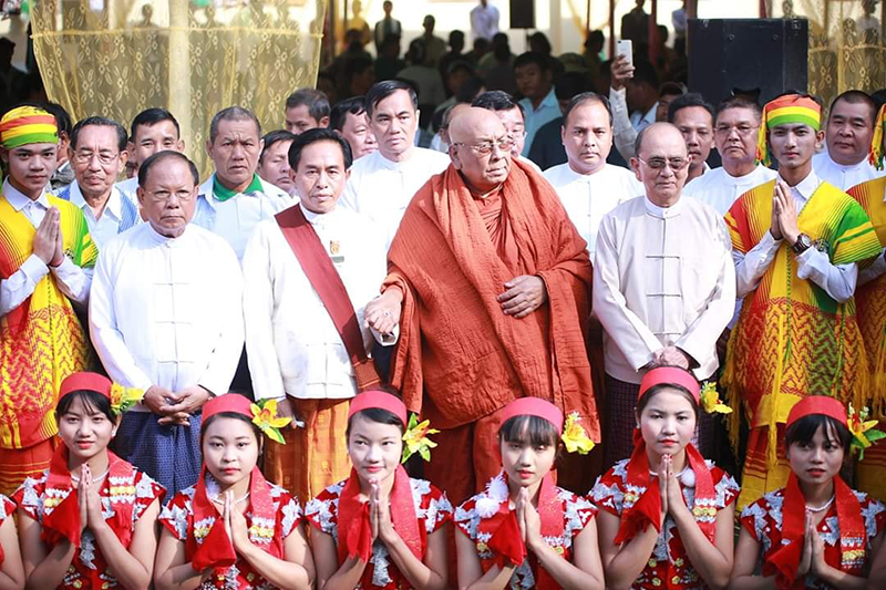 ကန်ကြီးထောင့် အထက်တန်းကျောင်းခွဲ ဖွင့်လှစ်ပွဲ သမ္မတဟောင်း ဦးသိန်းစိန် တက်ရောက်