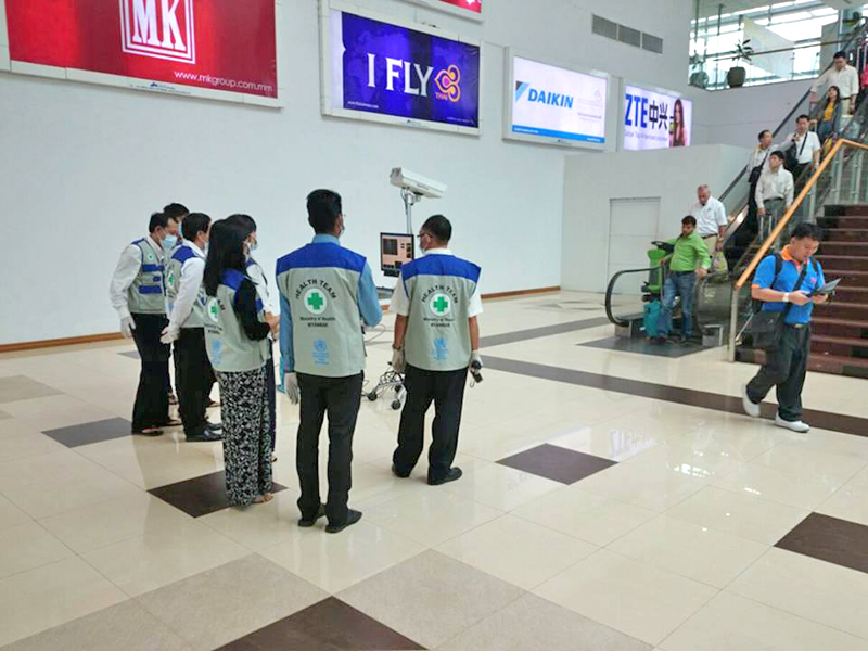 ရန်ကုန်လေဆိပ်တွင် တရုတ်နိုင်ငံသားတဦးကို အပြင်မထွက်ခိုင်းဘဲ စောင့်ကြည့်နေ 