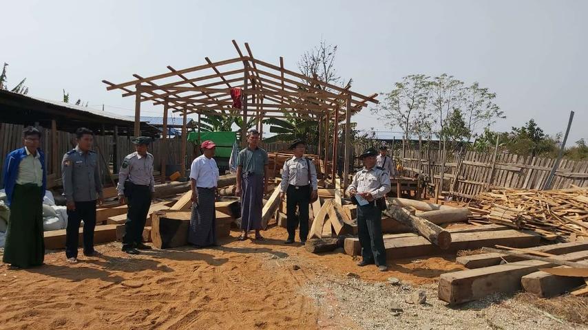 ပန်းတောင်းမြို့နယ်တွင် တရားမဝင်သစ် ၄ တန်ကျော် ဖမ်းမိ