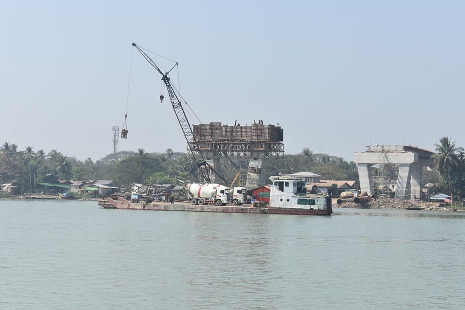 ပုသိမ်တံတားသစ် ၇၀ ရာခိုင်နှုန်းပြီးစီး၊ စက်တင်ဘာလအတွင်း အပြီးတည်ဆောက်မည်