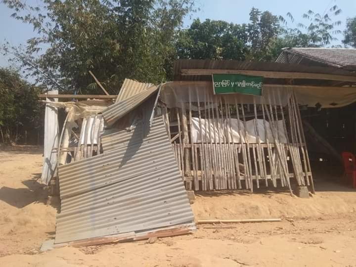 ကန်ကြီးထောင့်မြို့နယ်၌ မူလတန်းကျောင်းပြိုကျသဖြင့် ကျောင်းသားများ ရွှေ့ပြောင်းစာသင်နေရ