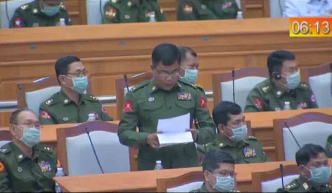 ဒီမိုကရေစီကို သွားချင်သဖြင့် လွှတ်တော်ဆောက်ပေးခဲ့ဟု တပ်ကိုယ်စားလှယ်ပြော
