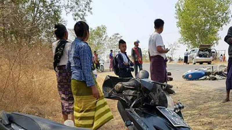 ကျောက်ပန်းတောင်းတွင် ယာဉ်တိုက်မှုကြောင့် ဆဋ္ဌမတန်းကျောင်းသား သေဆုံး