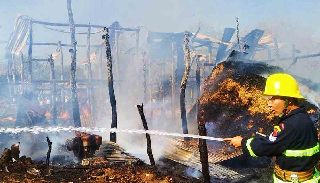 မလှိုင်မြို့နယ်တွင် တရက်တည်း မီးလောင်မှု ၂ ကြိမ်ဖြစ်ပွား