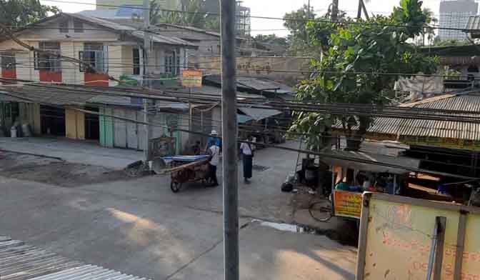 အသွားအလာကန့်သတ်ခြင်း Quarantine ကို လက်မခံပါက အရေးယူ‌မည်ဟု ရပ်ကွက်အတွင်း လိုက်လံနှိုးဆော်  