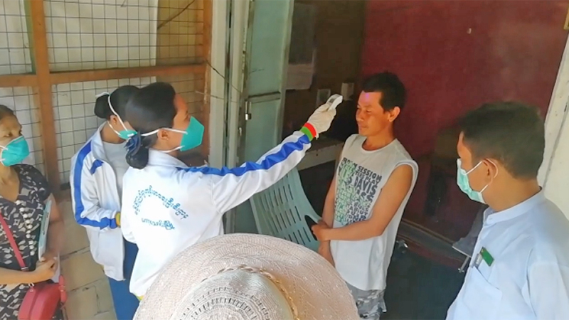 ကော့သောင်းတွင် ထိုင်းက ပြန်လာသူများကို တအိမ်တက်ဆင်း ကျန်းမာရေးစစ်ဆေး