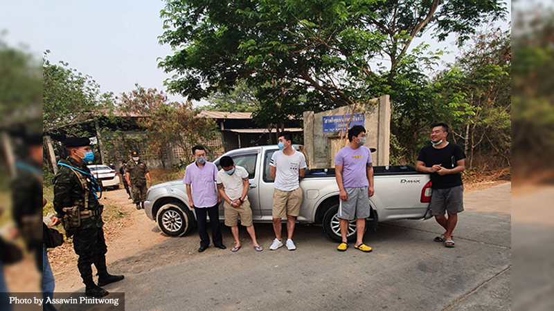 သောင်ရင်းမြစ်ဖြတ်ကူးပြီး မြန်မာဘက် ခိုးဝင်မည့် တရုတ်အမျိုးသား ၄ ဦးကို ထိုင်းရဲ ဖမ်းဆီး
