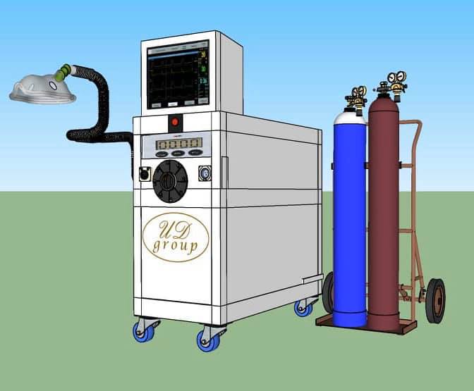 အသက်ရှူကူစက် Ventilator ရှေ့ပြေးပုံစံ  မြန်မာပြည်တွင်း စမ်းသပ်ထုတ်လုပ်