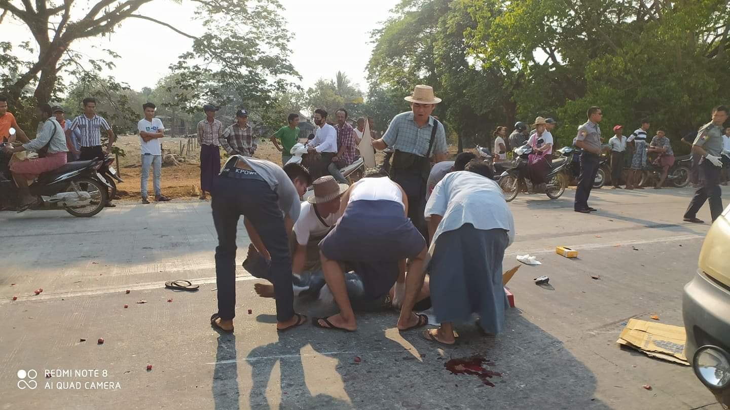 ညောင်လေးပင်တွင် ယာဉ်တိုက်မှုကြောင့် ၁ ဦးသေ၊ ၁ ဦးစိုးရိမ်ရ