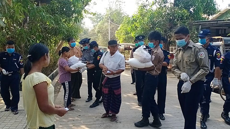 ဘားအံမြို့နယ်တွင် အိမ်ထောင်စု ၁၈၀၀၀ ကျော်ကို စားသုံးကုန် အစိုးရထောက်ပံ့