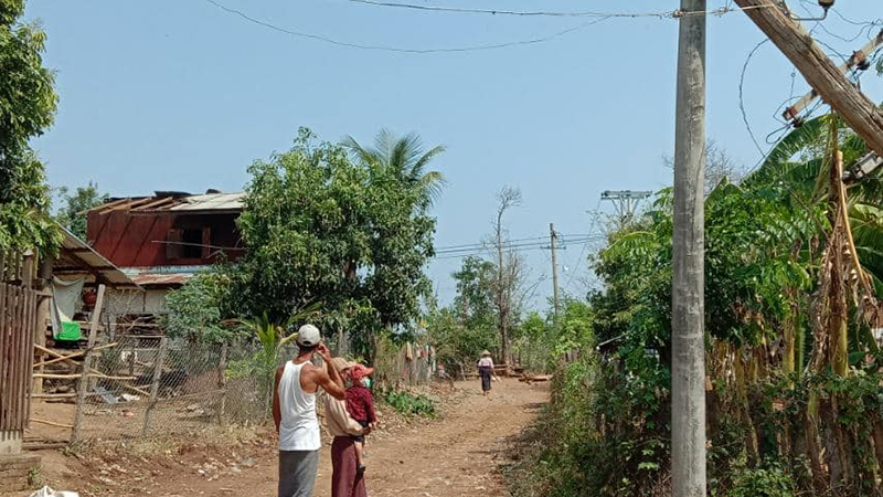 စစ်ကိုင်းတိုင်းတွင် မိုးသက်လေပြင်းကြောင့် နေအိမ်အဆောက်အဦ ၉၀ ကျော် ထိခိုက်ပျက်စီး