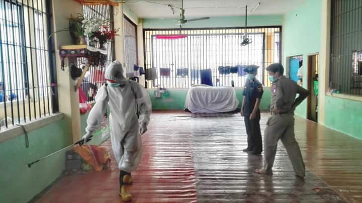 ရွှေဘိုအကျဉ်းထောင်တွင် ပိုးသတ်ဆေးဖျန်း