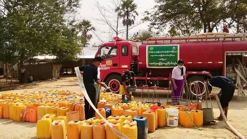 မကွေးတိုင်း မြို့နယ် ၁၁ မြို့နယ်ကို သောက်သုံးရေ ဂါလန် ၃ သိန်းကျော် လှူဒါန်း