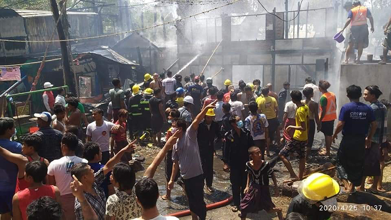 ပခုက္ကူတွင် လျှပ်စစ်ပန်ကာ အပူလွန်ကဲရာမှ မီးလောင်မှုဖြစ်ပွား၍ နေအိမ် ၅ လုံး ဆုံးရှုံး