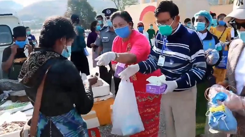 တောင်ကြီးမြို့က စျေးသည်နှင့် စျေးဝယ်သူများ စည်းကမ်းချက်များ လိုက်နာမှုနည်းနေ