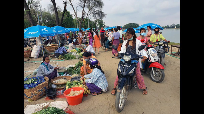 မုံရွာမြို့က ဈေးဆိုင်ခန်းပေါင်း ၁၃၅၀ ကို  ကန်သာယာသို့  ပြောင်းရွှေ့