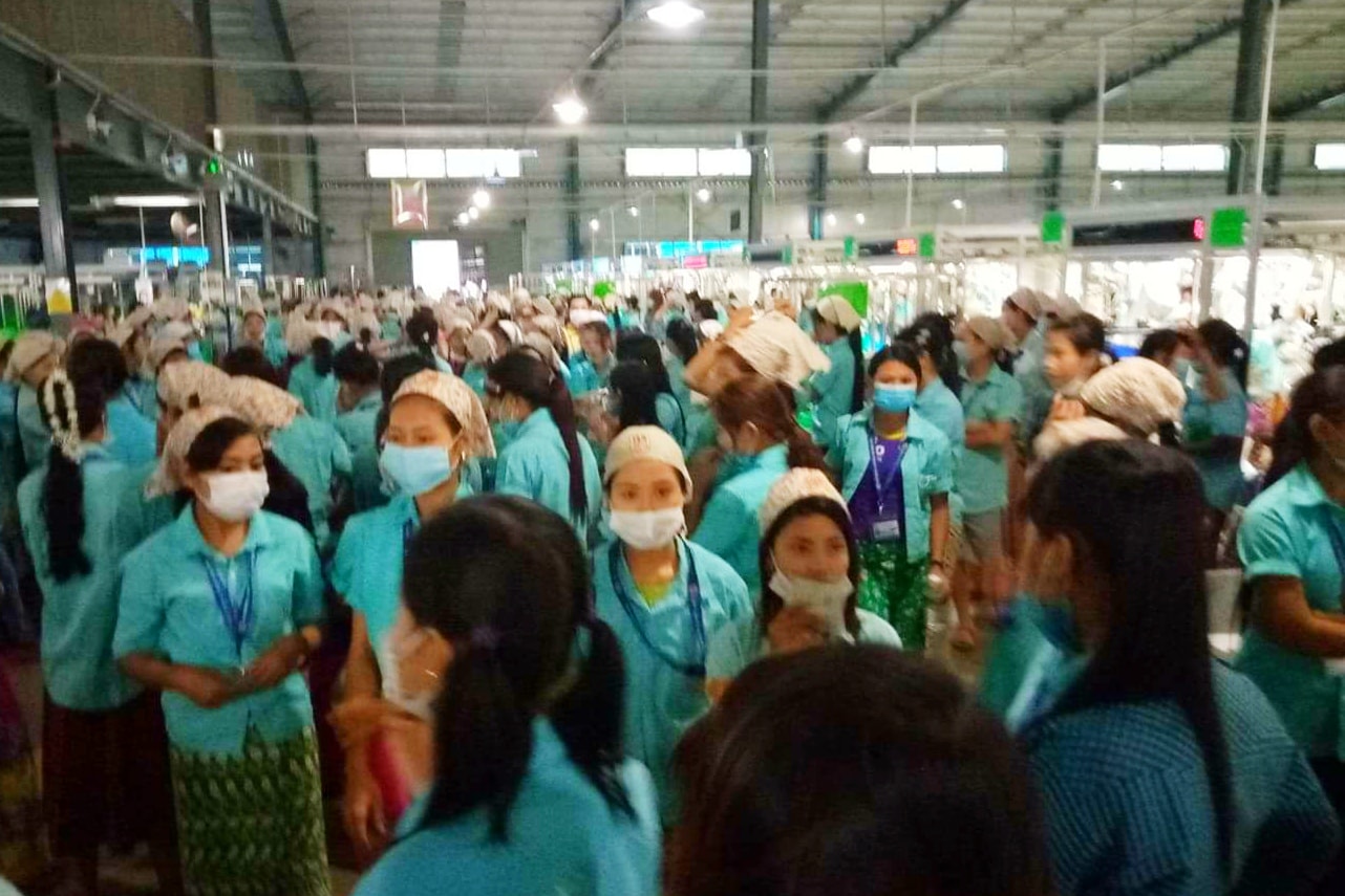 စည်းကမ်းလိုက်နာမှု ရှိ မရှိ စက်ရုံဖွင့်ရက် လာစစ်ဆေးပေးရန် အလုပ်သမားများပြော