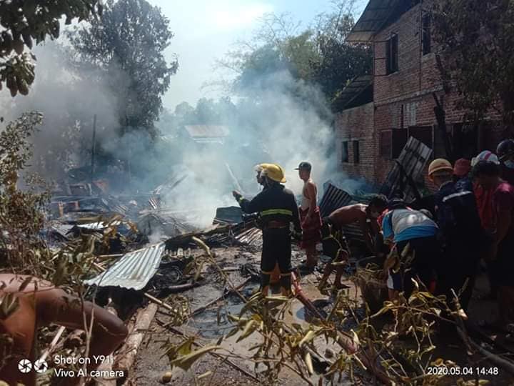 ဟင်္သာတမြို့တွင် မီးလောင်၊ နေအိမ် ၆ လုံးဆုံးရှုံး