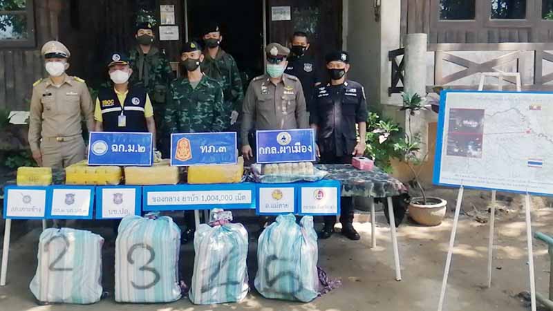 ထိုင်း-မြန်မာနယ်စပ် မယ်ဆိုင်တွင် စိတ်ကြွဆေးပြား ၁ သန်းကျော် ဖမ်းဆီးရမိ 