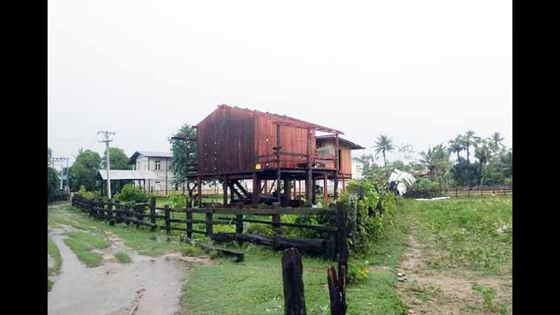 ကသာခရိုင်တွင် မိုးသက်လေပြင်းကြောင့် နေအိမ် ၃၀၀ ကျော် အမိုးလန်ပျက်စီး