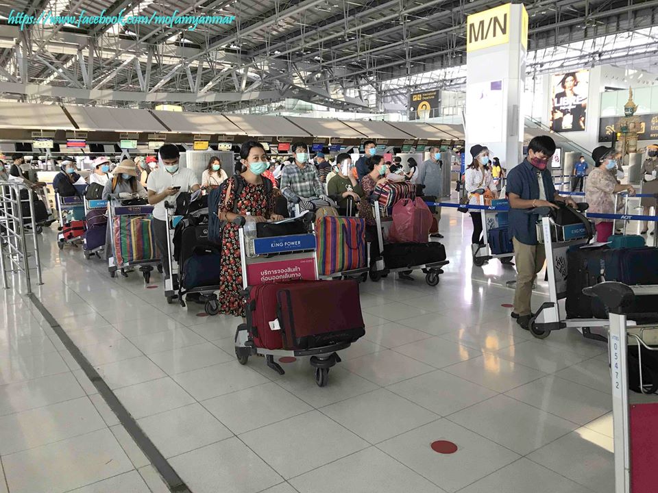 UAE နိုင်ငံတွင် အခက်တွေ့နေသည့် မြန်မာနိုင်ငံသား ၁၄၈ ဦး ရန်ကုန်လေဆိပ်ရောက်ရှိ