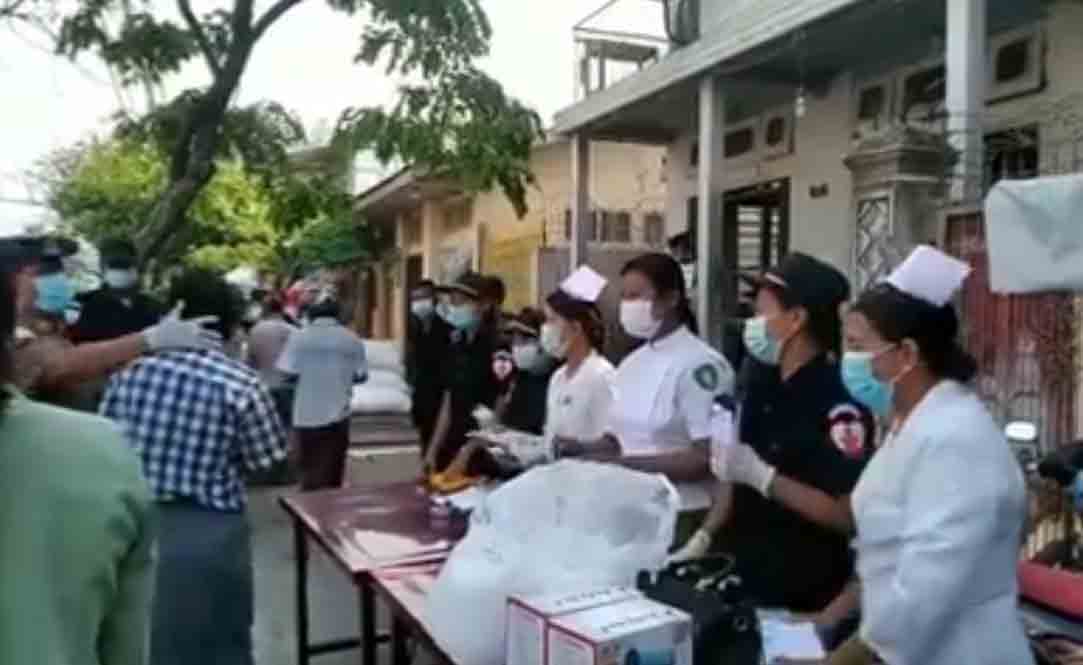 ရွှေဘိုမြို့တွင် Mask  တပ်ဆင်ရေး စည်းရုံးလှုပ်ရှားမှုပြုလုပ်
