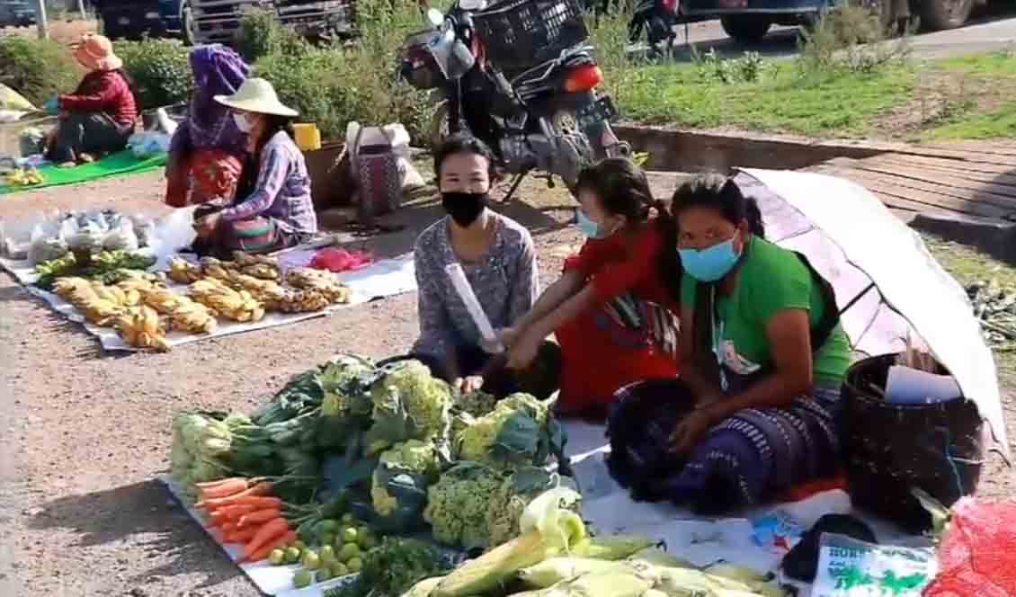 တောင်ကြီးမြို့ ယာယီစျေးများတွင် စည်းကမ်းထိန်းသိမ်း ကြီးကြပ်ကွပ်ကဲမှု အားနည်းနေ