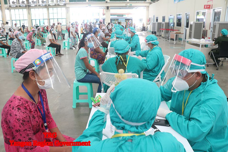 COVID-19 ကာကွယ်ရေးအတွက် လှိုင်သာယာတွင် ကျန်းမာရေးစစ်တမ်း ကောက်ယူ