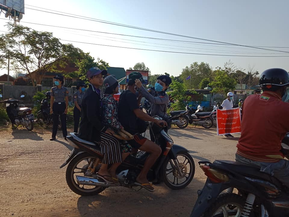 ကယားပြည်နယ်တွင် ထောင်နှင့်ချီသည့် Mask မတပ်သူများကို စတင်အရေးယူ