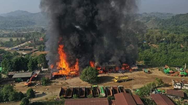 ဖားကန့်မြို့နယ် ကျောက်မျက်တူးဖော်ရေးကုမ္ပဏီတခုတွင် မီးလောင်မှုဖြစ်ပွား