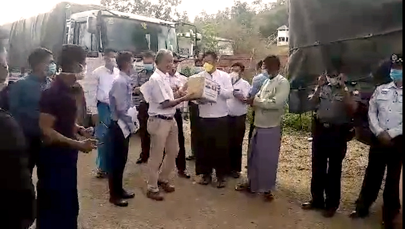 COVID- 19 ကာကွယ်ရေး ဆေးဘက်ဆိုင်ရာပစ္စည်းများ အိန္ဒိယအစိုးရလှူဒါန်း