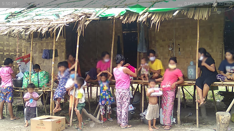 စစ်ဘေးရှောင် ပလက်ဝဒေသခံများ ရန်ကုန်တိုင်း မှော်ဘီမြို့နယ်တွင် လာရောက်ခိုလှုံ  