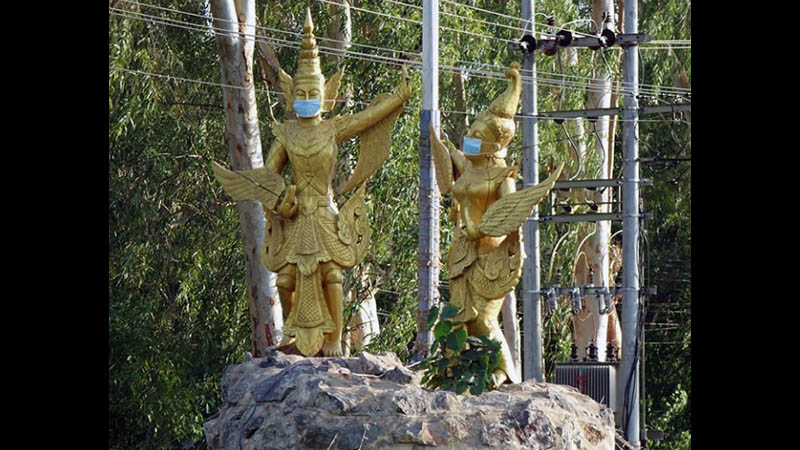 လွိုင်ကော်ရှိ ကိန္နရီကိန္နရာရုပ်တုတွင် တပ်ဆင်ထားသည့် Mask ဖြုတ်ချခံရ
