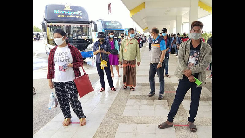 မြဝတီချစ်ကြည်ရေးတံတားမှ မြန်မာရွေ့ပြောင်းလုပ်သား ၁၄၀၀ ကျော် ​​ဝင်​ရောက်