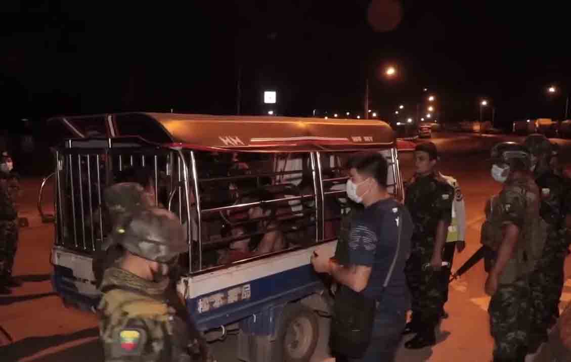 မြဝတီမြို့တွင် ညမထွက်ရအမိန့် ဖောက်ဖျက်ကျူးလွန်သူ ၆၀၀ ကျော်ကို အရေးယူ 