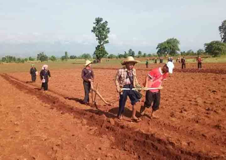 တပ်သိမ်းမြေများ တောင်သူများထံ အမြန်ပြန်ပေးရန် အရပ်ဘက်အဖွဲ့ ၂၀၀ ခန့်ပူးပေါင်း တောင်းဆို