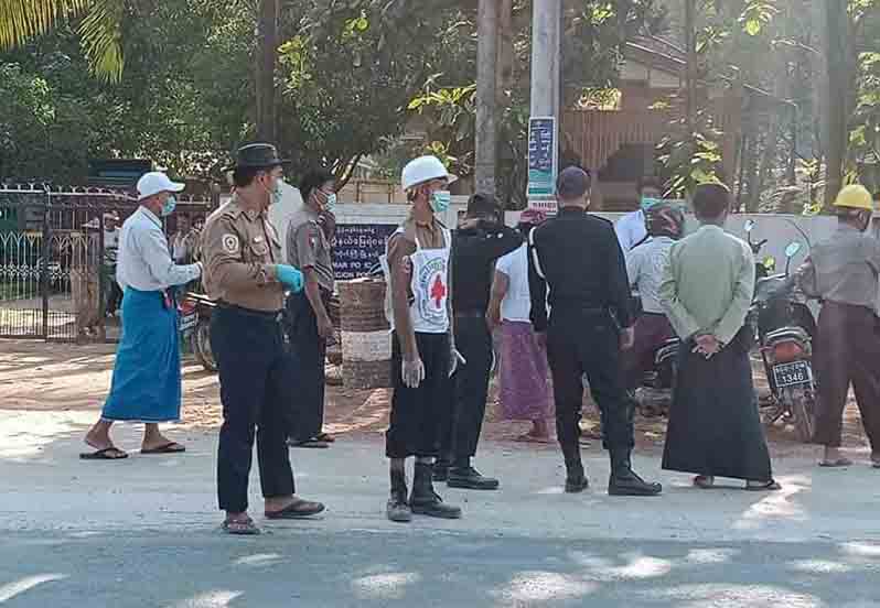 တိုက်ကြီးတွင် ညမထွက်ရအမိန့်ဖောက်ဖျက်သူ ၃၆ ဦးနှင့် Mask မတက်သူ ၁၇၆ ဦးကို အရေးယူ