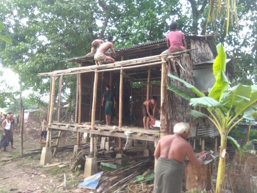 ညောင်တုန်းတွင် မြစ်ကမ်းပါပြိုကျမှုကြောင့် နေအိမ် ၅ လုံးအရေးပေါ်ရွှေ့ပြောင်း