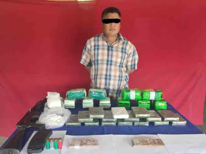 မိုင်းဆတ်မြို့နယ်၌ ကျပ်သိန်း ၁၈၀၀ ကျော်တန်ဖိုးရှိ မူးယစ်ဆေးများနှင့် သေနတ် ၁ လက် ဖမ်းမိ