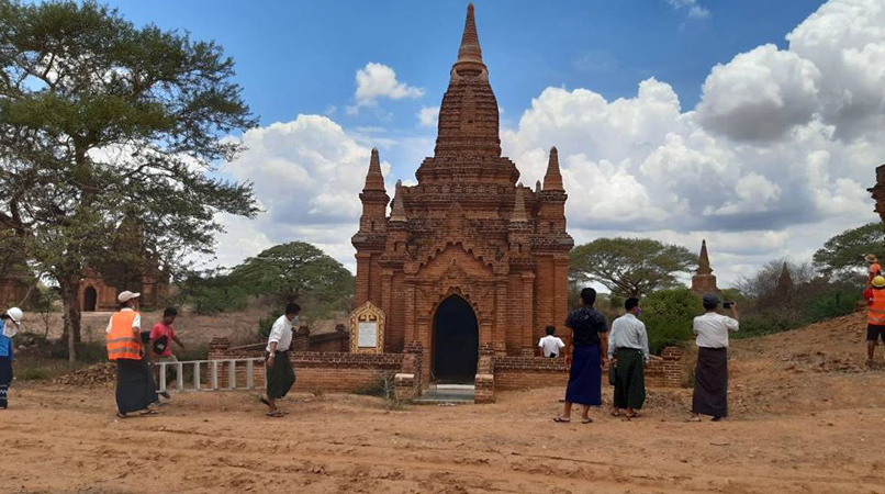 ရှေးဟောင်းယဉ်ကျေးမှုဒေသ ပုဂံတွင် စေတီငါးဆူ ဌာပနာဖောက်ခံရ