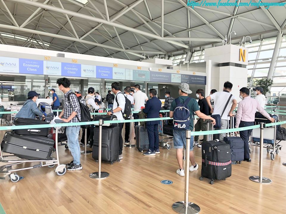 မြန်မာနိုင်ငံသား ၁၃၂ ဦးကို တောင်ကိုရီးယားမှ ရန်ကုန်သို့ ကယ်ဆယ်လေယာဉ်ဖြင့် ပြန်ခေါ် 