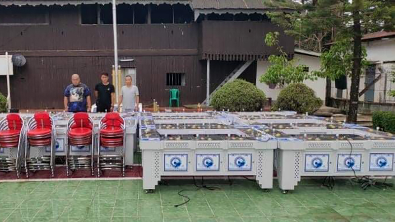 မြဝတီမြို့တွင် တရားမဝင် လောင်းကစားဂိမ်းစက်များ ဖမ်းမိ