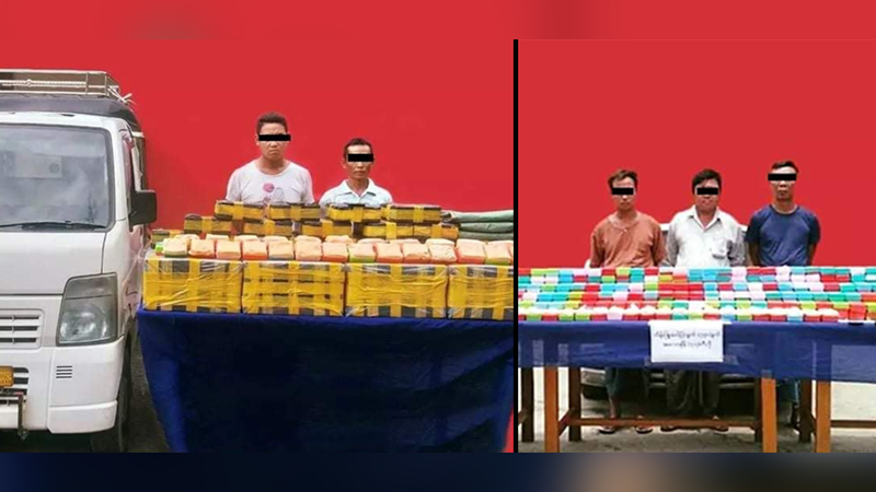 မန္တလေးတွင် မူးယစ်ဆေးဝါးများ ကားဖြင့်လိုက်ရောင်းနေသူများကို ဖမ်းဆီးရမိ